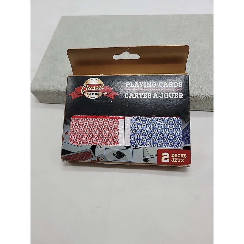 2 Decks of Playing Cards Standard Face, 1 Red & 1 Blue, New & Sealed